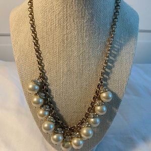Jcrew pearl and Diamond necklace NEW